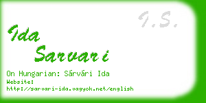 ida sarvari business card